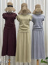Knitted Round Neck Sleeveless Tops With Skirts